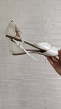 Load image into Gallery viewer, 8.5 - White Ankle Strap Flats
