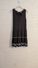 Load image into Gallery viewer, S/M - black and white embroidered tiered dress
