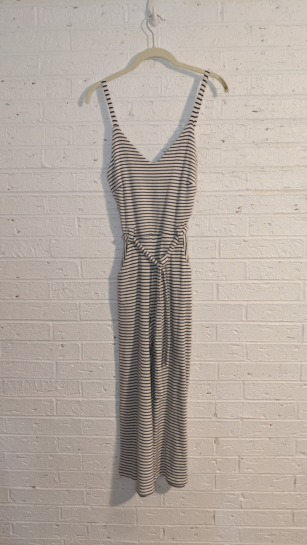 XS - striped black and white jumpsuit