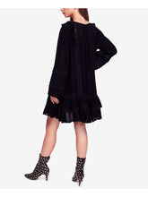 Load image into Gallery viewer, XS/S Black Eyelet Mini Dress
