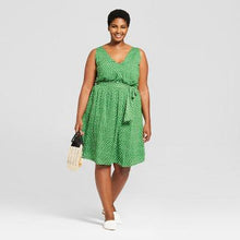 Load image into Gallery viewer, 3X - A New Day Bright Green Dot Dress

